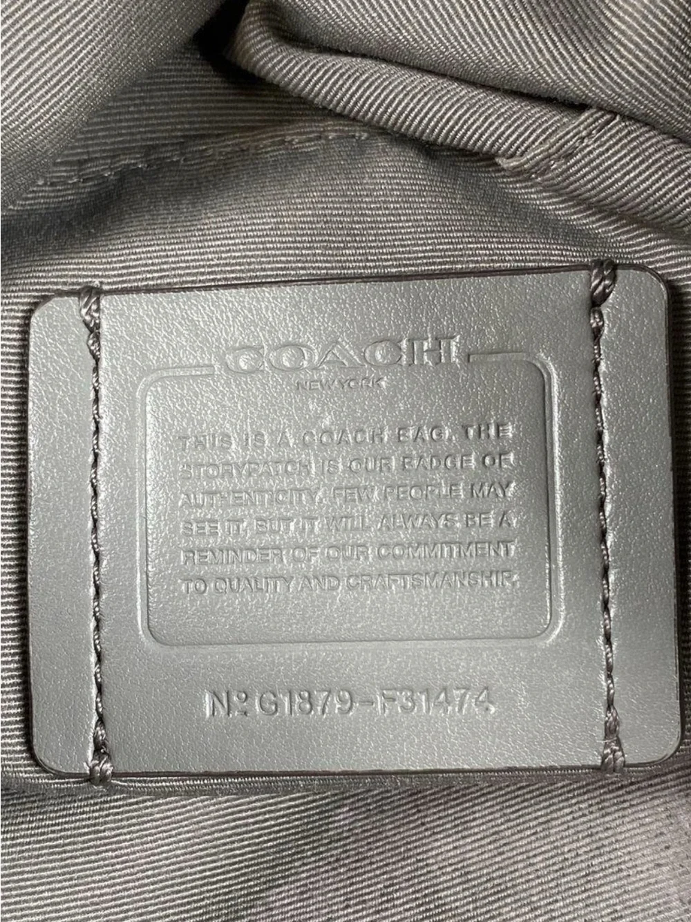 Coach Pebbled Leather Shoulder Bag in Gray